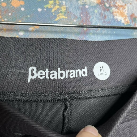 Betabrand Size Medium Long Pants Utility Skinny Leg Slate Gray Twill Pull On - Picture 4 of 7